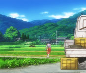 renge walking in the countryside